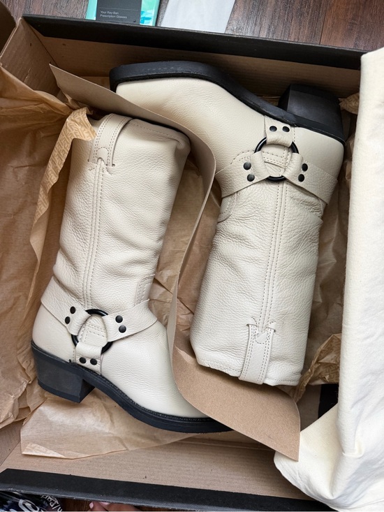 Frye Shoes - BNWT Frye Stone Leather Mid-Calf Harness Boots
